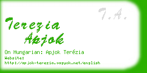 terezia apjok business card