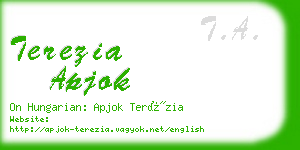 terezia apjok business card